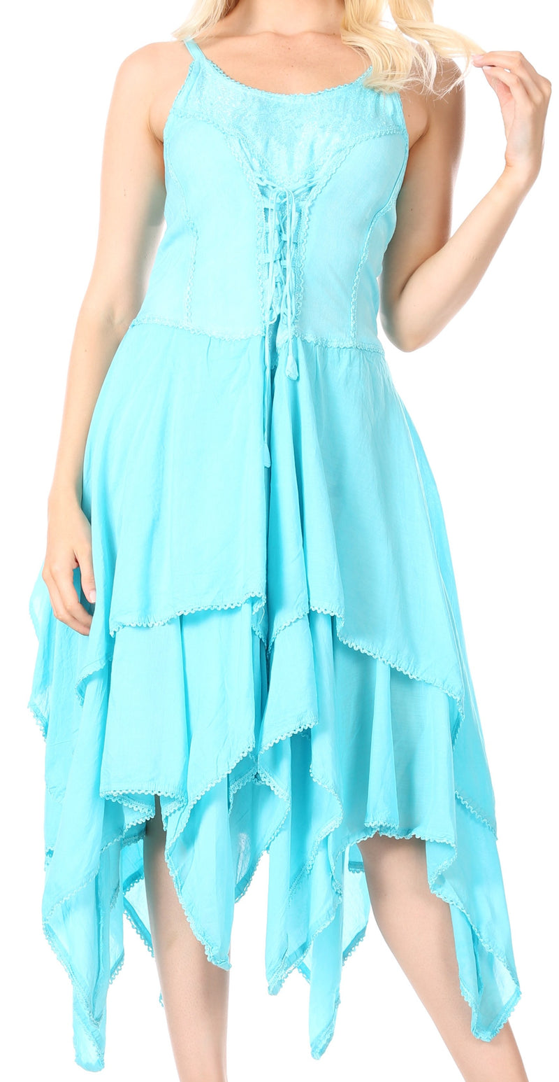 corset handkerchief dress Alyce Paris 30056 - Short Mesh Print A-line Dress