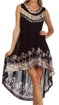 Sakkas Island Soul Hi Lo Caftan Dress / Cover Up#color_Eggplant