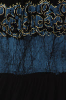 Sakkas Batik Fleur De Lis Embroidered Peasant Dress