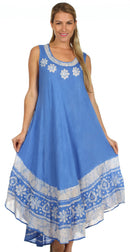 Sakkas Batik Flower Caftan Tank Dress / Cover Up