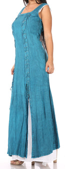 Sakkas Riva Women's Sleeveless Chemise + Over Dress Medieval Celtic Renaissance