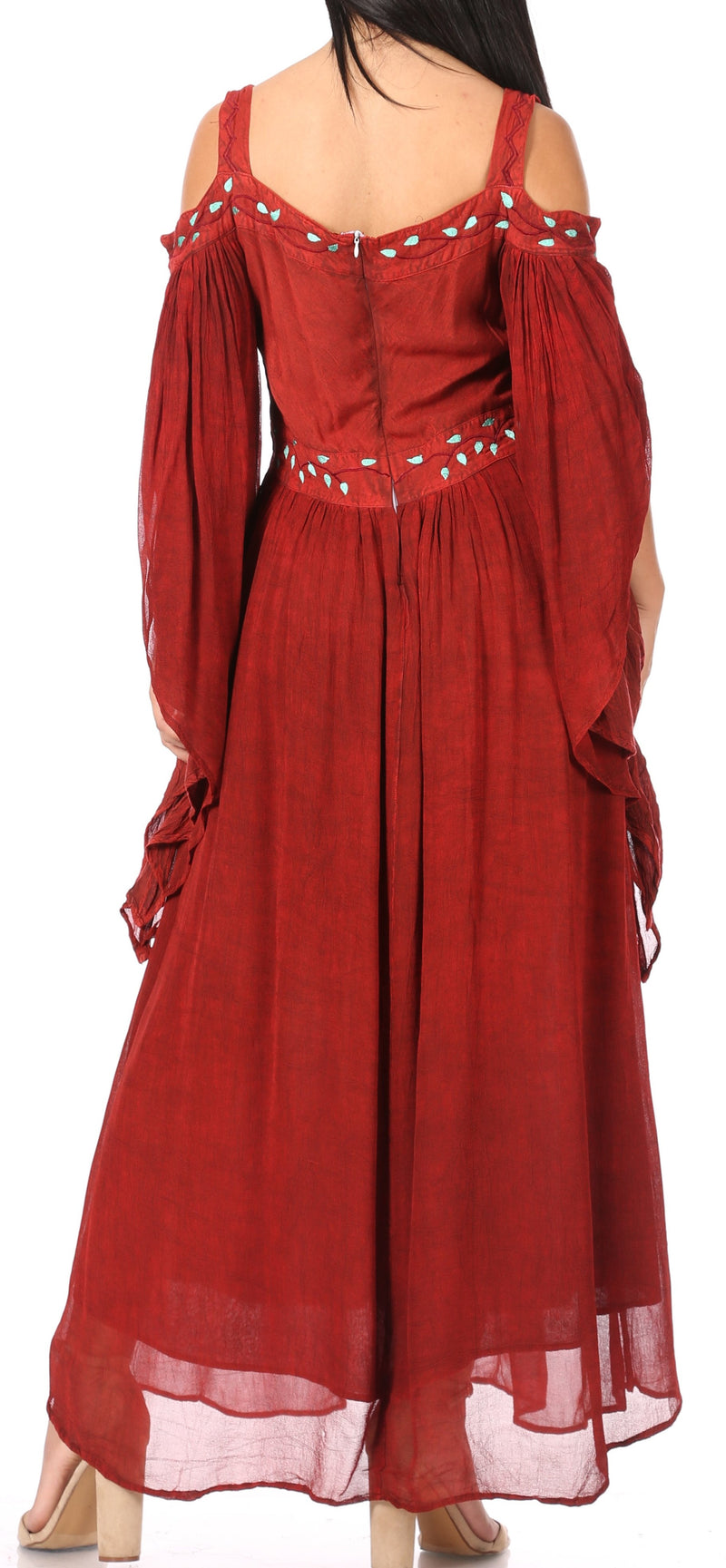 Sakkas Roisin Women's Medieval Celtic Renaissance Long Sleeve Costume Dress