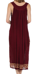 Sakkas Batik Stripe Sleeveless Caftan Dress