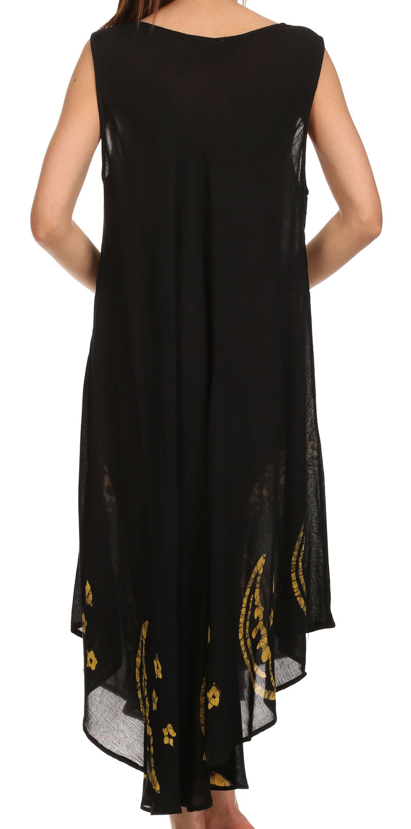 Sakkas Moon and Stars Batik Caftan Tank Dress / Cover Up