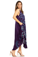 Sakkas Moon and Stars Batik Caftan Tank Dress / Cover Up