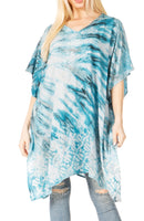 Sakkas Marcy Women's Caftan Top Tunic Dress V neck Loose Summer Boho Swing Coverup