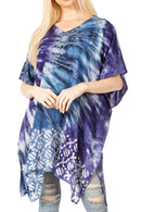 Sakkas Marcy Women's Caftan Top Tunic Dress V neck Loose Summer Boho Swing Coverup