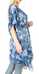 Sakkas Marcy Women's Caftan Top Tunic Dress V neck Loose Summer Boho Swing Coverup