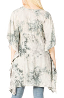 Sakkas Marcy Women's Caftan Top Tunic Dress V neck Loose Summer Boho Swing Coverup