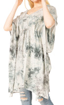 Sakkas Marcy Women's Caftan Top Tunic Dress V neck Loose Summer Boho Swing Coverup