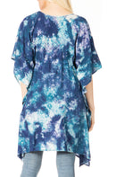 Sakkas Marcy Women's Caftan Top Tunic Dress V neck Loose Summer Boho Swing Coverup