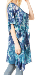 Sakkas Marcy Women's Caftan Top Tunic Dress V neck Loose Summer Boho Swing Coverup