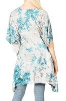 Sakkas Marcy Women's Caftan Top Tunic Dress V neck Loose Summer Boho Swing Coverup