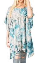 Sakkas Marcy Women's Caftan Top Tunic Dress V neck Loose Summer Boho Swing Coverup