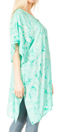 Sakkas Marcy Women's Caftan Top Tunic Dress V neck Loose Summer Boho Swing Coverup