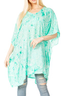 Sakkas Marcy Women's Caftan Top Tunic Dress V neck Loose Summer Boho Swing Coverup