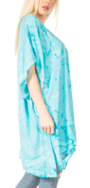 Sakkas Marcy Women's Caftan Top Tunic Dress V neck Loose Summer Boho Swing Coverup
