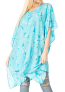 Sakkas Marcy Women's Caftan Top Tunic Dress V neck Loose Summer Boho Swing Coverup