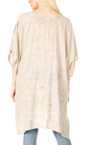 Sakkas Marcy Women's Caftan Top Tunic Dress V neck Loose Summer Boho Swing Coverup
