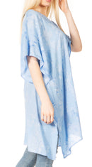 Sakkas Marcy Women's Caftan Top Tunic Dress V neck Loose Summer Boho Swing Coverup