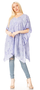 Sakkas Marcy Women's Caftan Top Tunic Dress V neck Loose Summer Boho Swing Coverup
