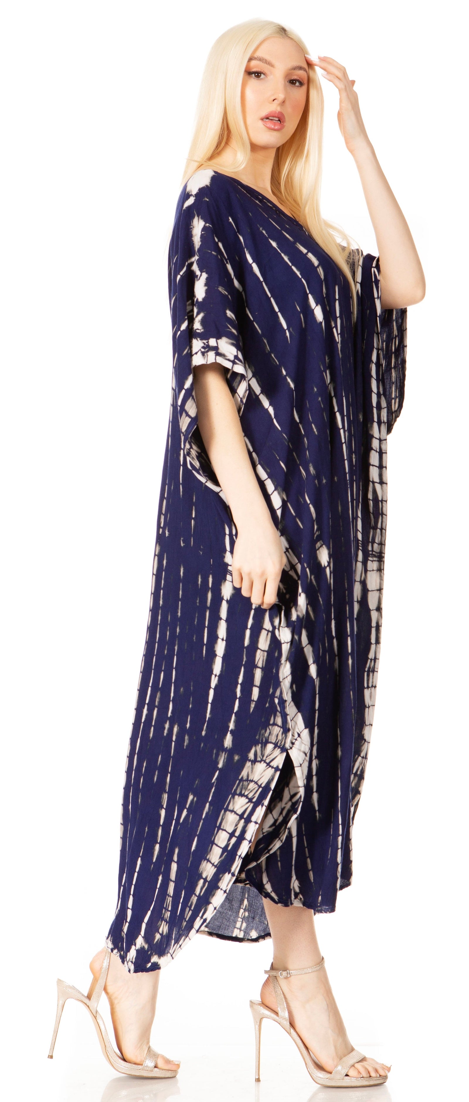 Sakkas Maitte Women's V-Neck Printed Kaftan Cover-Up Dress for the Beach main image 1