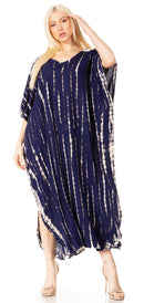 Sakkas Maitte Women's V neck Caftan Dress Cover-up Beach Print Kaftan Long Boho