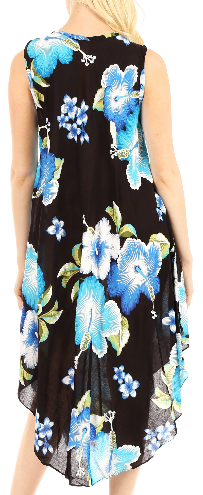 Sakkas Clara Women's Casual Summer Sleeveless Sundress Loose Floral Print Dress