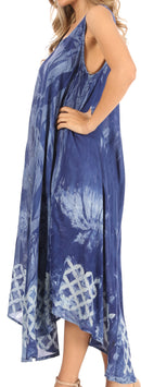 Sakkas Arema Women's Casual Summer Sleeveless Caftan Maxi Tent Dress Batik Loose