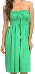 Sakkas Everyday Essentials String Halter Dress#color_Green
