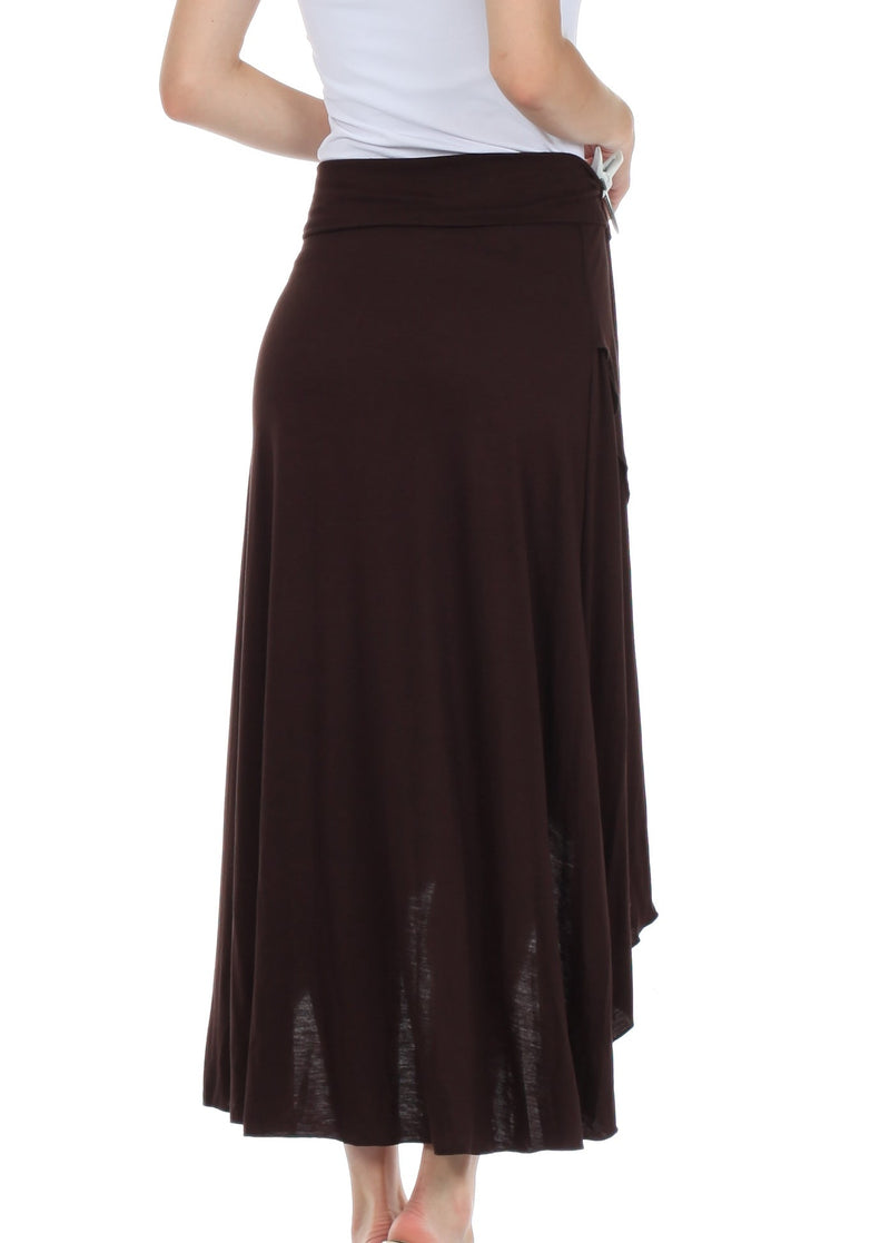 Sakkas Soft Jersey Feel Solid Color Strapless High Low Dress / Skirt