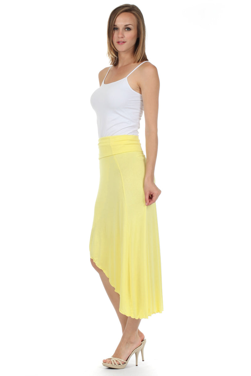 Sakkas Soft Jersey Feel Solid Color Strapless High Low Dress / Skirt