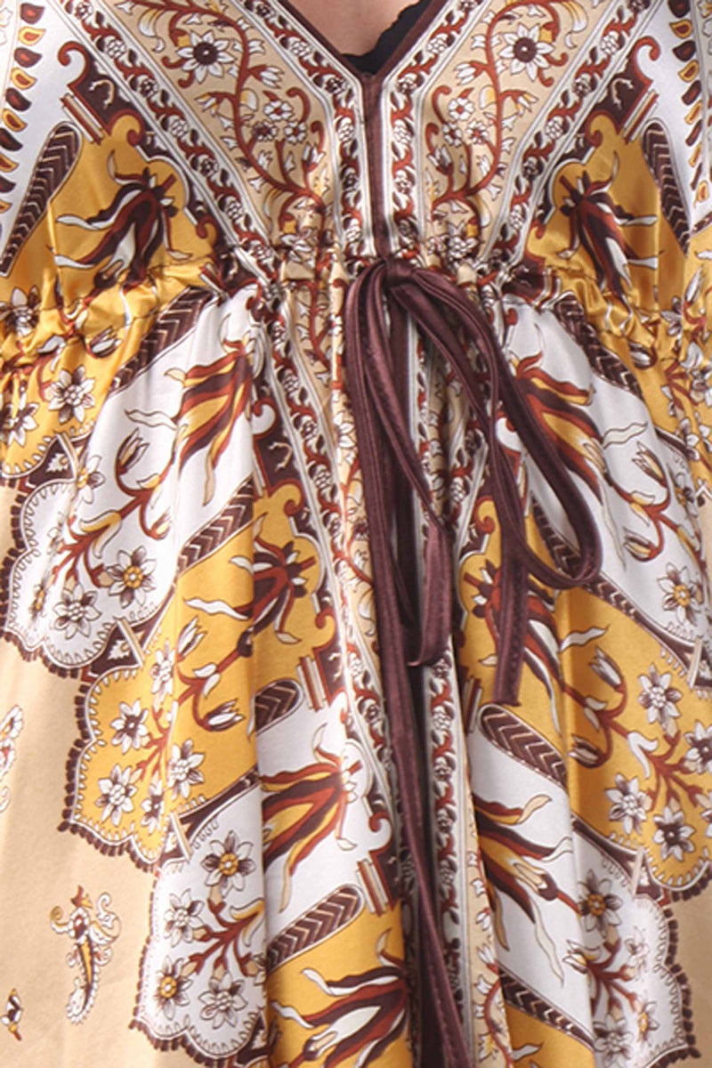 Silk Feel Handkerchief Hem Criss Cross Back Adjustable Maxi / Long Dress