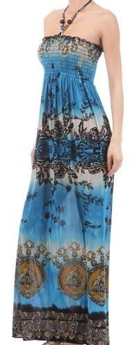 Floral Rose Jeweled Oval Graphic Print Beaded Halter Smocked Bodice Long / Maxi Dress