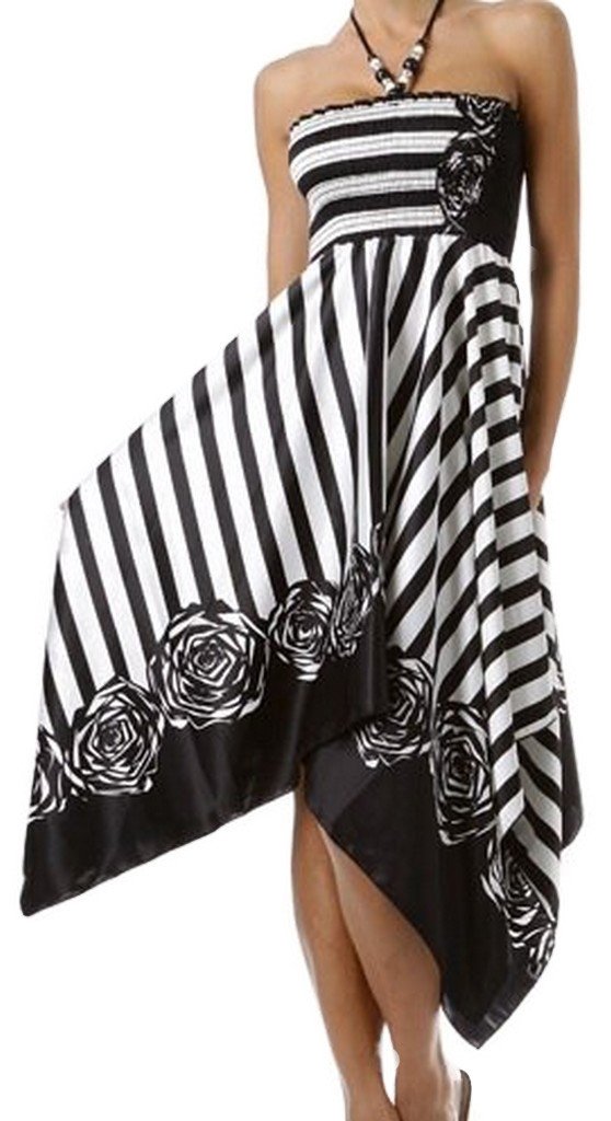 beaded handkerchief dress J Kara Plus Size Beaded Handkerchief-Hem Dress