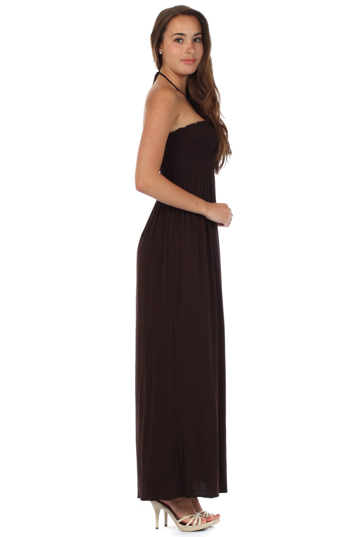 sakkas halter dress Sakkas Lizi Womens Maxi High-low Halter Handkerchief Long Dress Beach main image 1