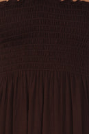 Sakkas Soft Jersey Feel Solid Color Smocked Bodice String Halter Long Dress