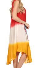 Sakkas Mia Butterfly Color Block Caftan Dress