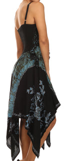 Sakkas Amara Batik Handkerchief Hem Dress