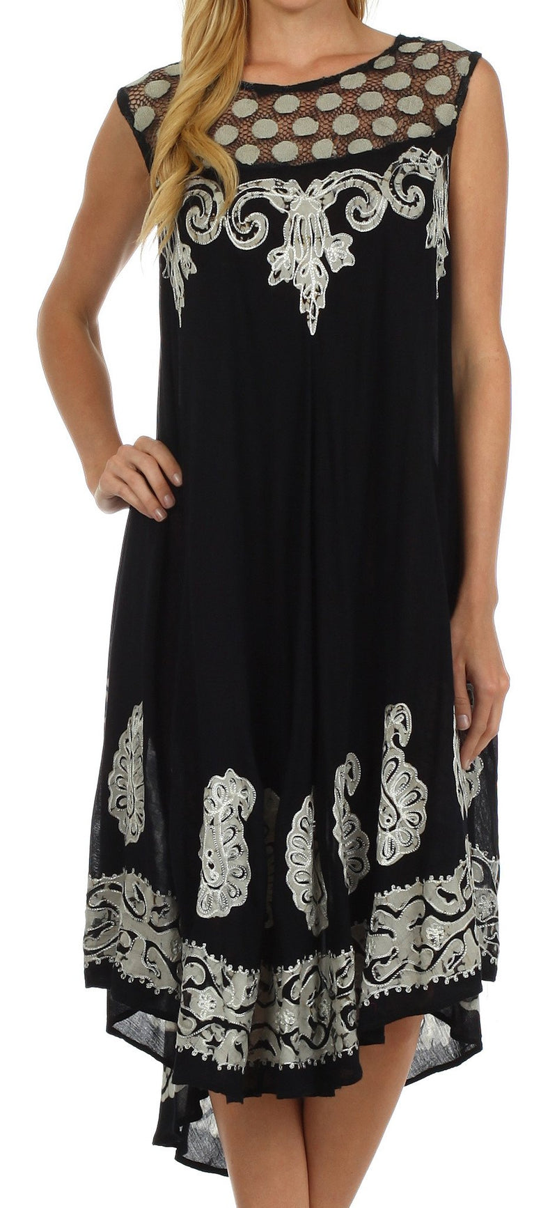 Sakkas Zayna Embroidered Caftan Dress
