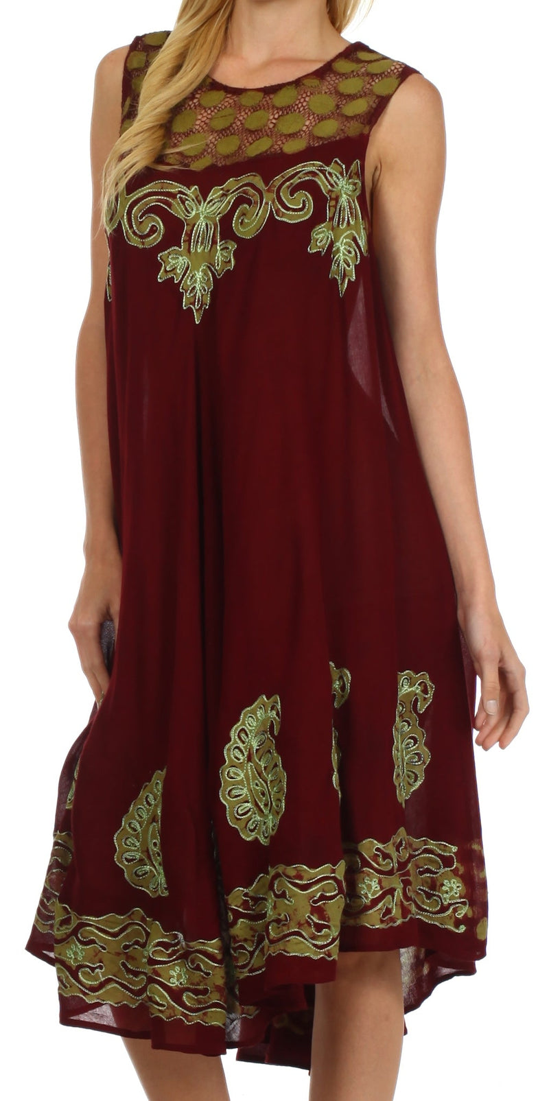 Sakkas Zayna Embroidered Caftan Dress