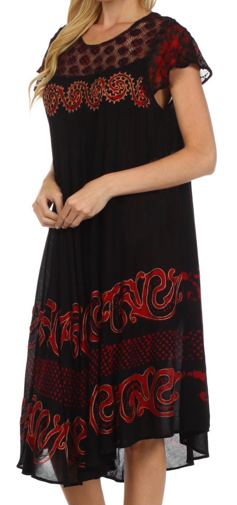 Sakkas Calista Embroidered Caftan Dress