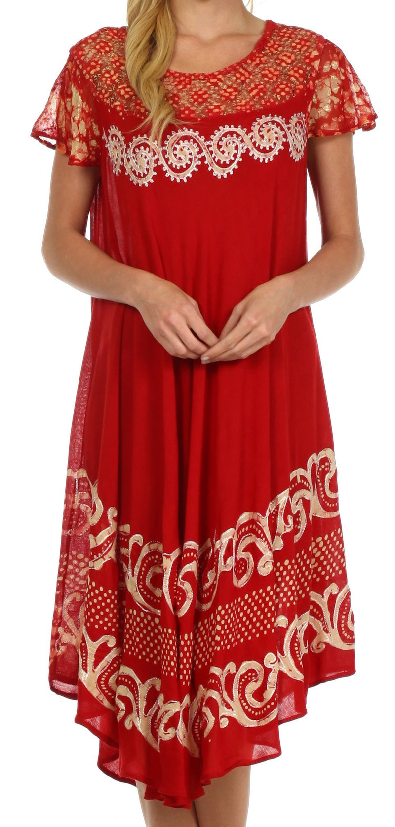 Sakkas Calista Embroidered Caftan Dress