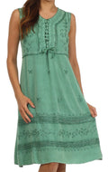 Sakkas Rosalina Embroidered Rayon Dress