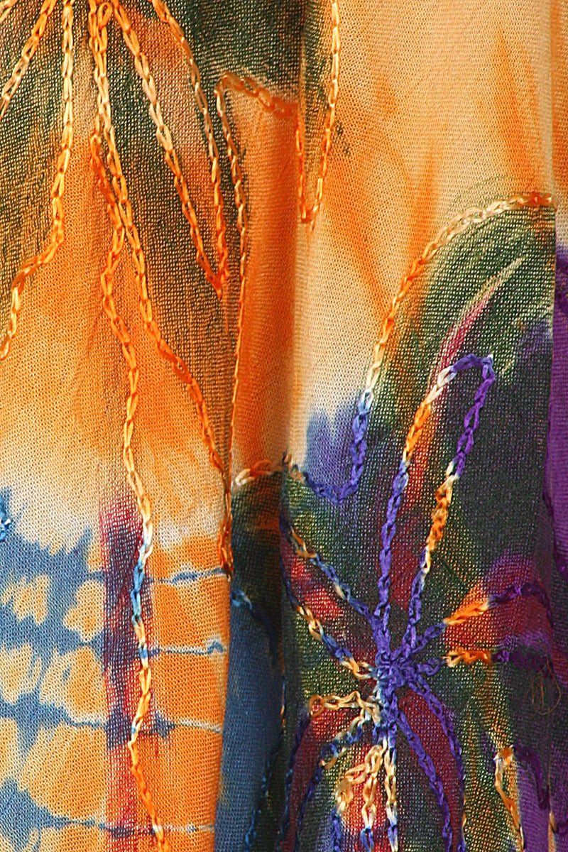 Sakkas Palm Tree Tie Dye Caftan Dress / Cover Up