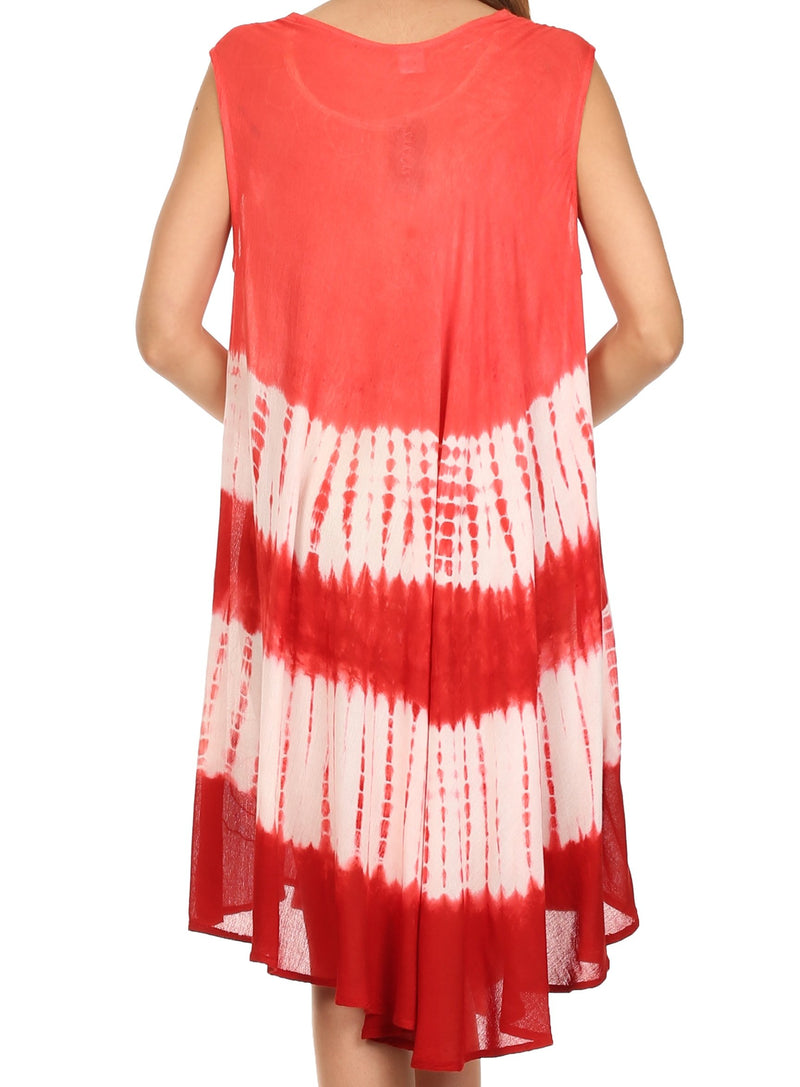 Sakkas Peacock Feather Caftan Dress / Cover Up