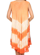 Sakkas Peacock Feather Caftan Dress / Cover Up
