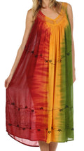Sakkas Breezy Tri-Color Caftan Dress / Cover Up