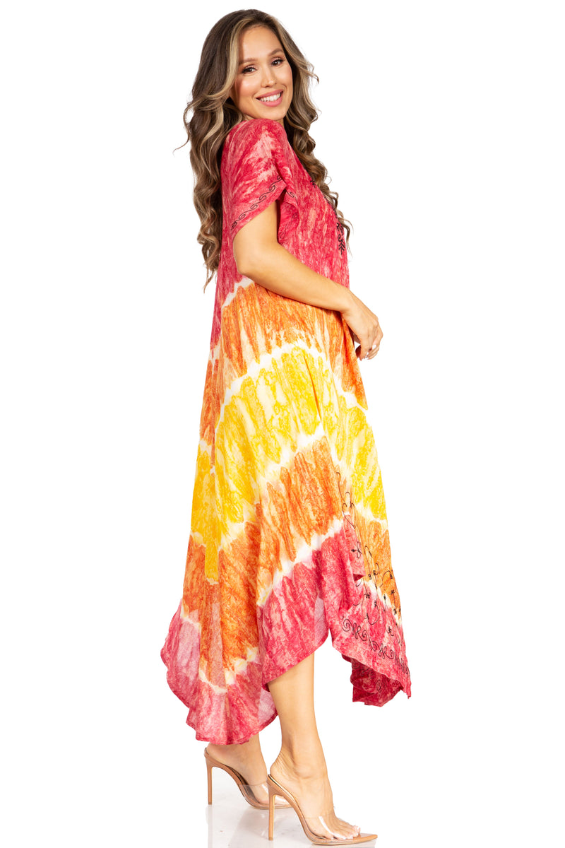 Sakkas Viveka Embroidered Caftan Dress