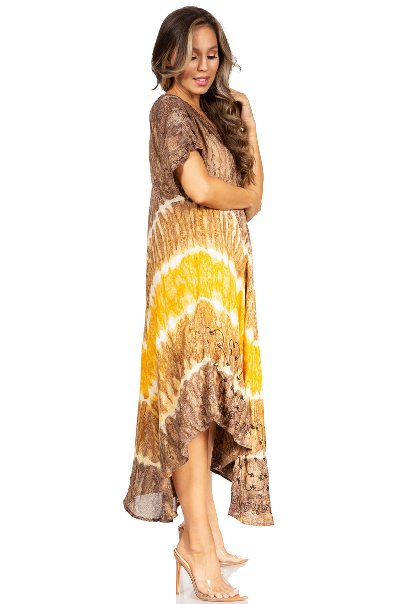 Sakkas Viveka Embroidered Caftan Dress